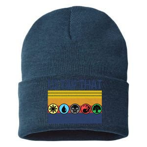 Id Tap That Gathering Magic Guild For Magic Lover Sustainable Knit Beanie