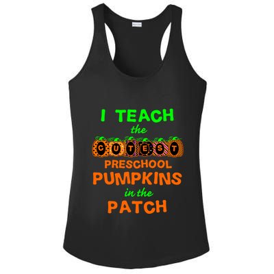 I Teach The Cutest Pumpkins Preschool Gift Ladies PosiCharge Competitor Racerback Tank