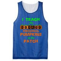 I Teach The Cutest Pumpkins Preschool Gift Mesh Reversible Basketball Jersey Tank