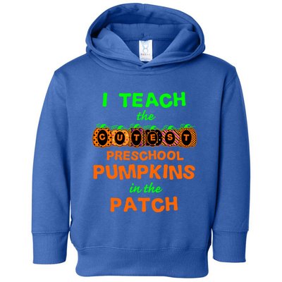 I Teach The Cutest Pumpkins Preschool Gift Toddler Hoodie