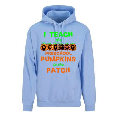 I Teach The Cutest Pumpkins Preschool Gift Unisex Surf Hoodie