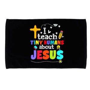 I Teach Tiny Humans About Jesus Sunday School Teacher Bible Microfiber Hand Towel