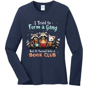 I Tried To Form A Gang Funny Book Club Animal Gang Design Ladies Long Sleeve Shirt