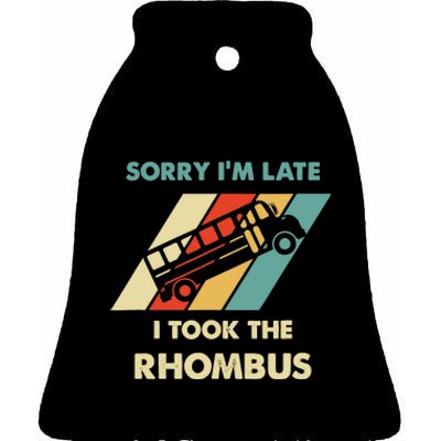 I Took The Rhombus Funny Math Nerd Ceramic Bell Ornament