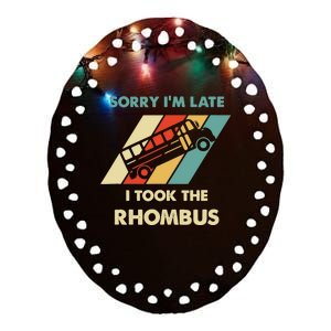 I Took The Rhombus Funny Math Nerd Ceramic Oval Ornament