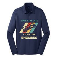 I Took The Rhombus Funny Math Nerd Silk Touch Performance Long Sleeve Polo