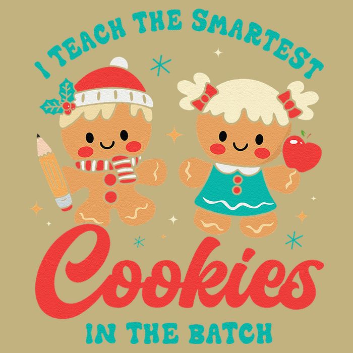 I Teach The Smartest Cookies In The Batch Christmas Teacher Button