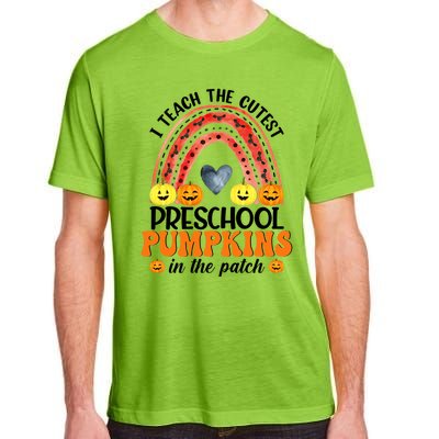 I Teach The Cutest Pumpkins Preschool Rainbow Teacher Funny Gift Adult ChromaSoft Performance T-Shirt