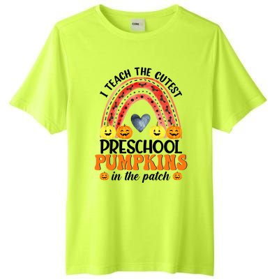 I Teach The Cutest Pumpkins Preschool Rainbow Teacher Funny Gift Tall Fusion ChromaSoft Performance T-Shirt