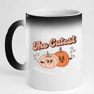 I Teach The Cutest Pumpkins To Talk Fall Speech Therapy Slp Gift 11oz Black Color Changing Mug