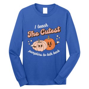 I Teach The Cutest Pumpkins To Talk Fall Speech Therapy Slp Gift Long Sleeve Shirt