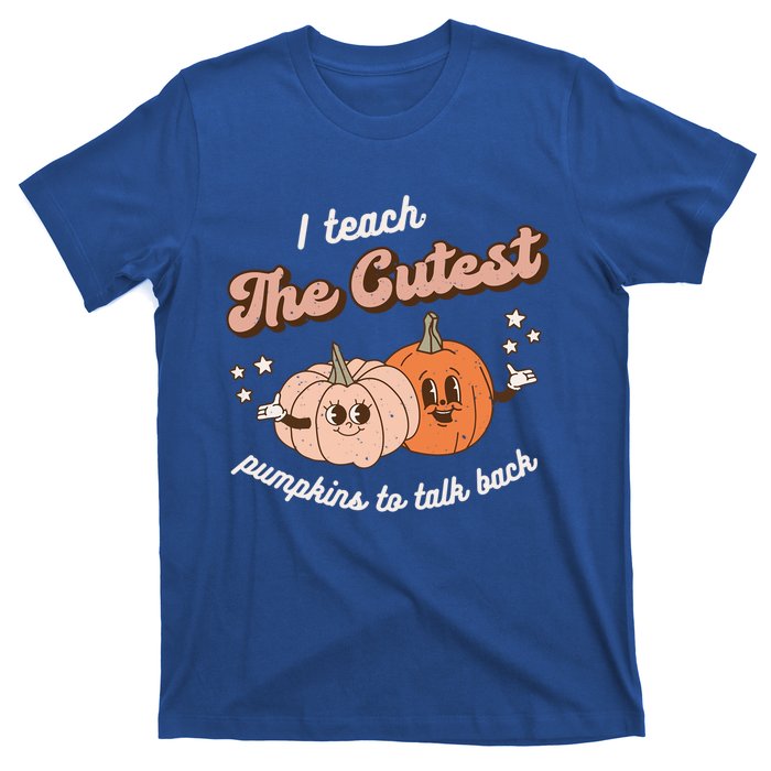 I Teach The Cutest Pumpkins To Talk Fall Speech Therapy Slp Gift T-Shirt