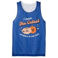 I Teach The Cutest Pumpkins To Talk Fall Speech Therapy Slp Gift Mesh Reversible Basketball Jersey Tank