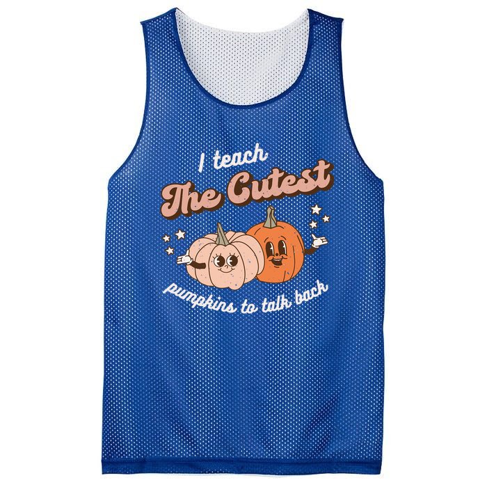 I Teach The Cutest Pumpkins To Talk Fall Speech Therapy Slp Gift Mesh Reversible Basketball Jersey Tank