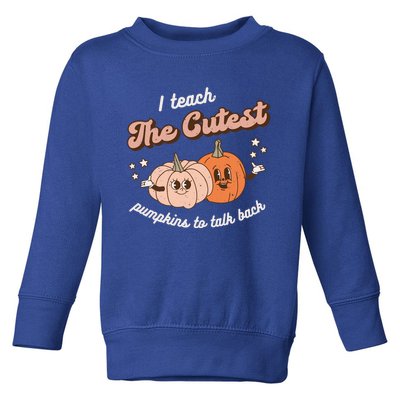 I Teach The Cutest Pumpkins To Talk Fall Speech Therapy Slp Gift Toddler Sweatshirt