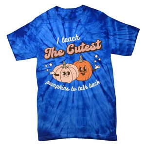 I Teach The Cutest Pumpkins To Talk Fall Speech Therapy Slp Gift Tie-Dye T-Shirt