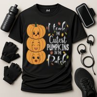I Teach The Cutest Pumpkins In The Patch Rainbow Girls Boys Cooling Performance Crew T-Shirt
