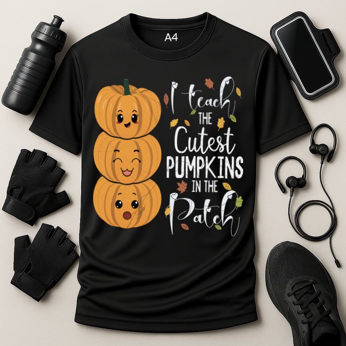 I Teach The Cutest Pumpkins In The Patch Rainbow Girls Boys Cooling Performance Crew T-Shirt