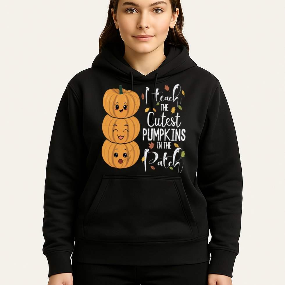 I Teach The Cutest Pumpkins In The Patch Rainbow Girls Boys Hoodie