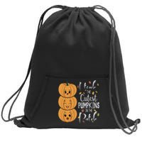 I Teach The Cutest Pumpkins In The Patch Rainbow Girls Boys Sweatshirt Cinch Pack Bag