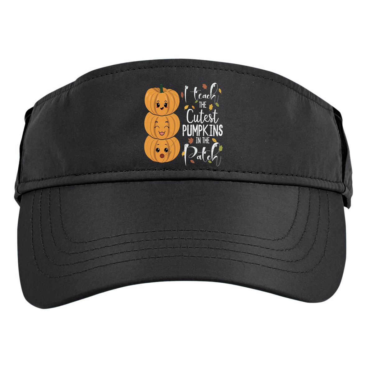 I Teach The Cutest Pumpkins In The Patch Rainbow Girls Boys Adult Drive Performance Visor