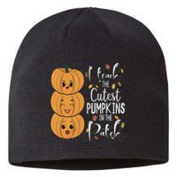 I Teach The Cutest Pumpkins In The Patch Rainbow Girls Boys Sustainable Beanie