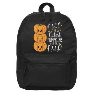 I Teach The Cutest Pumpkins In The Patch Rainbow Girls Boys 16 in Basic Backpack