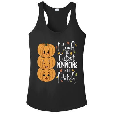 I Teach The Cutest Pumpkins In The Patch Rainbow Girls Boys Ladies PosiCharge Competitor Racerback Tank