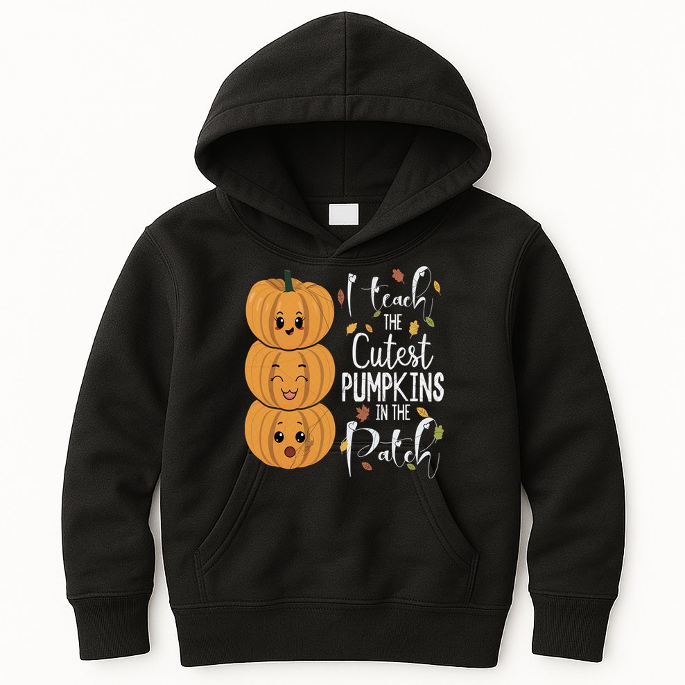 I Teach The Cutest Pumpkins In The Patch Rainbow Girls Boys Kids Hoodie