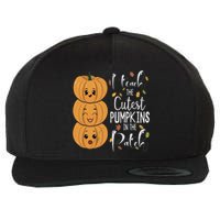 I Teach The Cutest Pumpkins In The Patch Rainbow Girls Boys Wool Snapback Cap