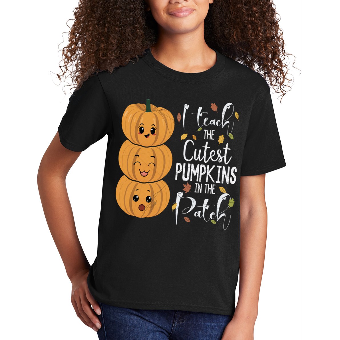I Teach The Cutest Pumpkins In The Patch Rainbow Girls Boys Kids T-Shirt