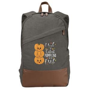 I Teach The Cutest Pumpkins In The Patch Rainbow Girls Boys Cotton Canvas Backpack