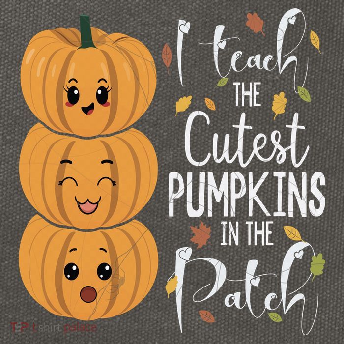 I Teach The Cutest Pumpkins In The Patch Rainbow Girls Boys Cotton Canvas Backpack
