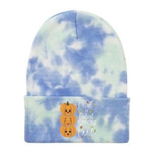 I Teach The Cutest Pumpkins In The Patch Rainbow Girls Boys Tie Dye 12in Knit Beanie