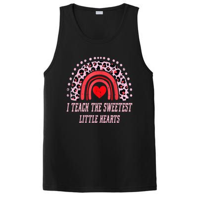 I Teach The Sweetest Hearts Rainbow Teacher Cool Gift PosiCharge Competitor Tank