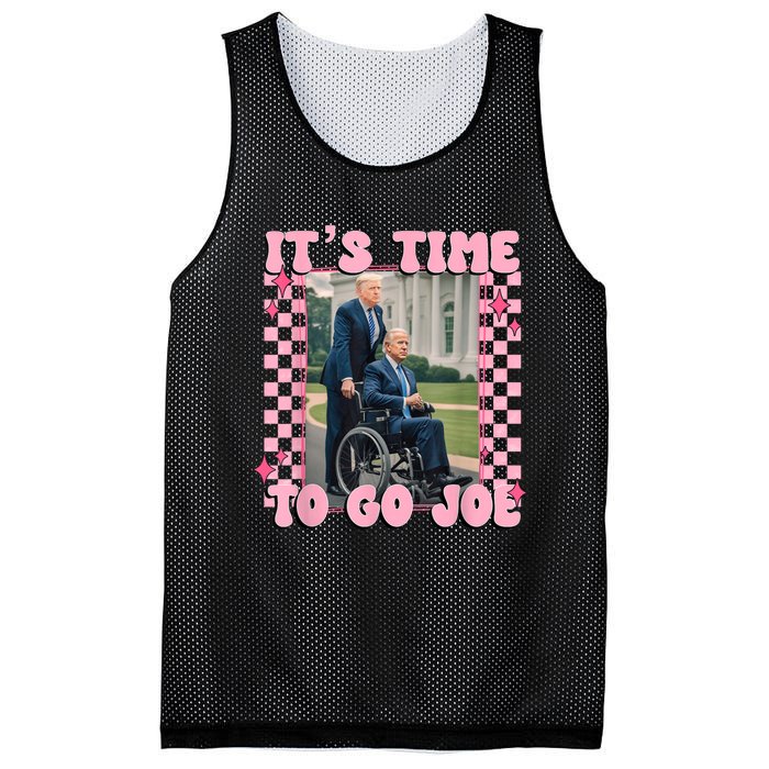 ItS Time To Go Joe Funny Trump 2024 Mesh Reversible Basketball Jersey Tank