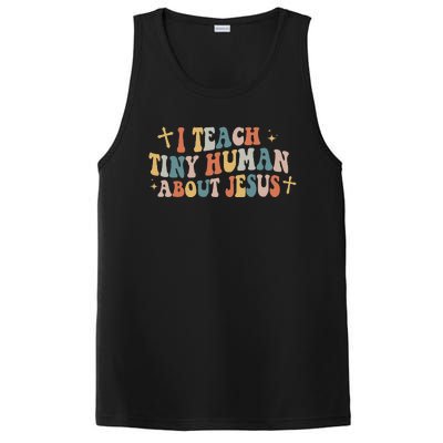 I Teach Tiny Humans About Jesus Sunday School Teacher PosiCharge Competitor Tank