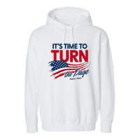 ItS Time To Turn The Page Kamala Harris President Garment-Dyed Fleece Hoodie