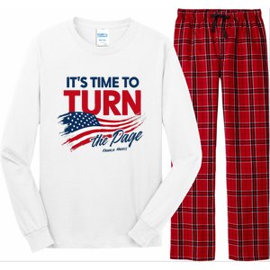 ItS Time To Turn The Page Kamala Harris President Long Sleeve Pajama Set