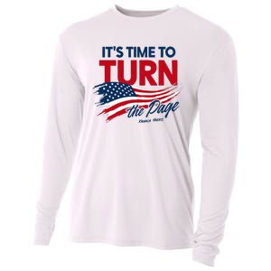 ItS Time To Turn The Page Kamala Harris President Cooling Performance Long Sleeve Crew