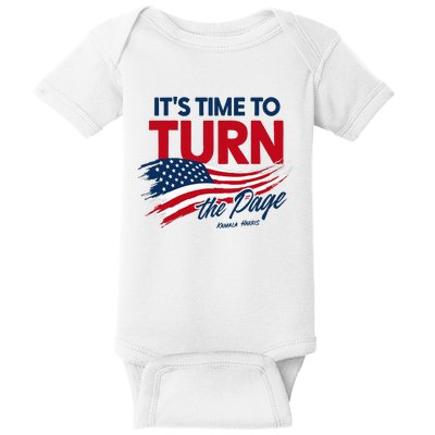 ItS Time To Turn The Page Kamala Harris President Baby Bodysuit