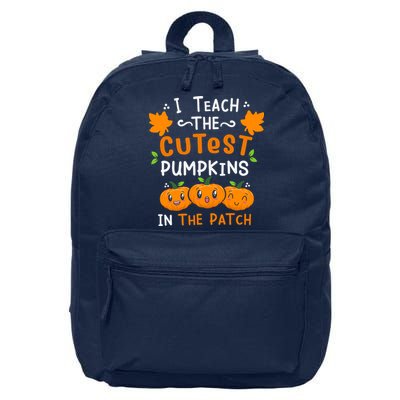 I Teach The Cutest Pumpkins In The Patch Halloween Quote 16 in Basic Backpack