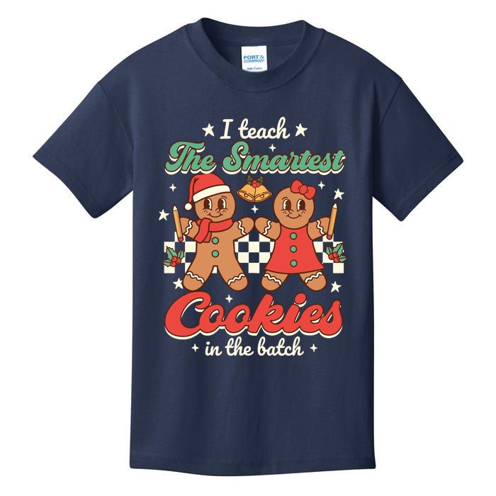 I Teach The Smartest Cookies In The Batch Teacher Christmas Kids T-Shirt