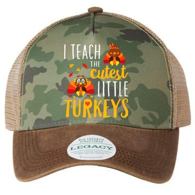 I Teach The Cutest Little Turkeys School Thankful Legacy Tie Dye Trucker Hat