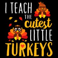 I Teach The Cutest Little Turkeys School Thankful Impact Tech Backpack