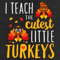 I Teach The Cutest Little Turkeys School Thankful Adult Drive Performance Visor