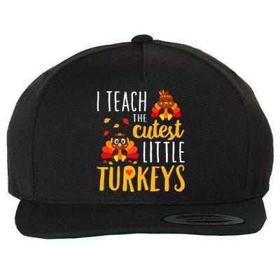 I Teach The Cutest Little Turkeys School Thankful Wool Snapback Cap