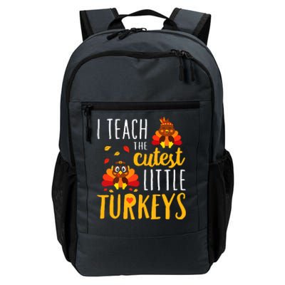 I Teach The Cutest Little Turkeys School Thankful Daily Commute Backpack