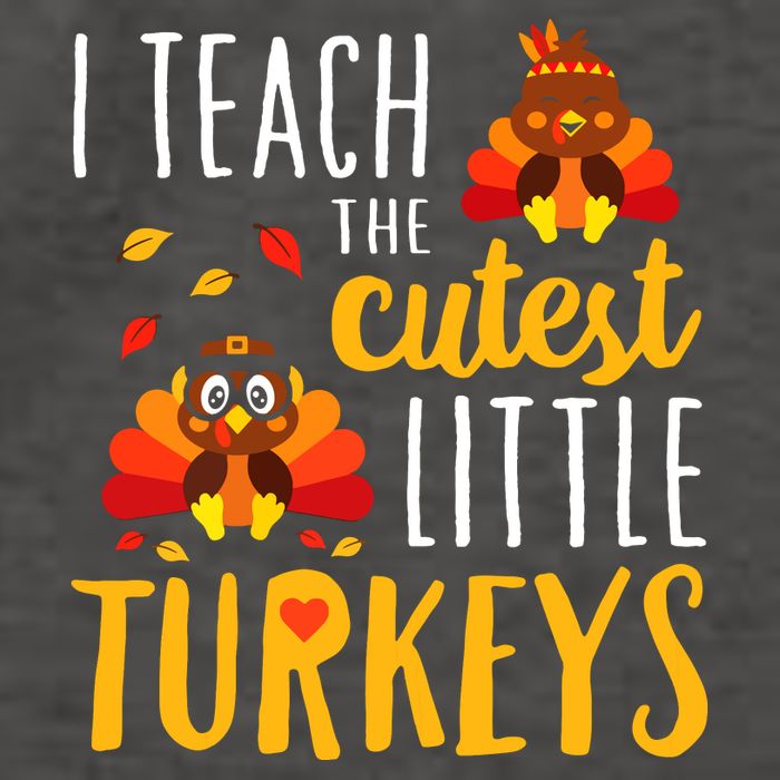 I Teach The Cutest Little Turkeys School Thankful Vector Backpack