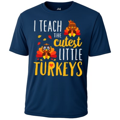 I Teach The Cutest Little Turkeys School Thankful Performance Shirt